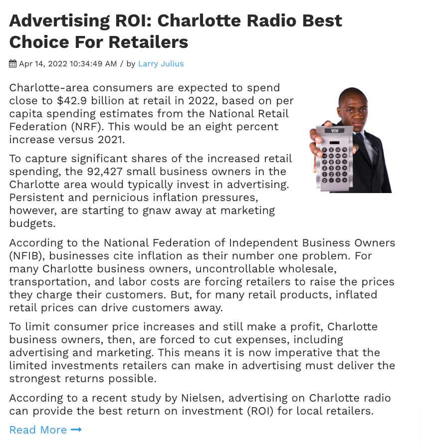 Advertising In Charlotte ROI 2022